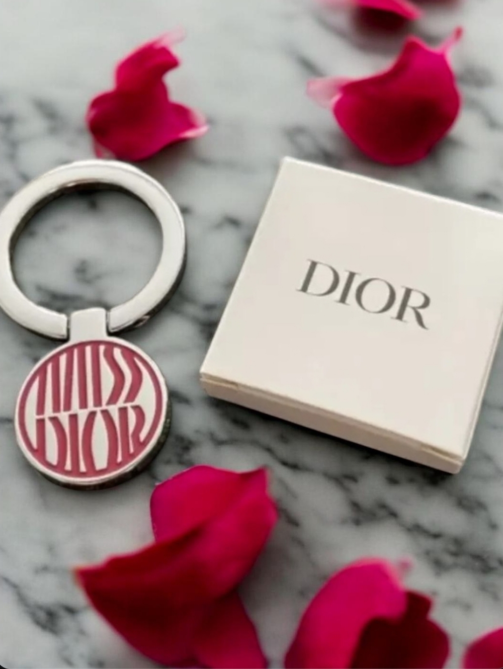Dior Pink Enamel Miss Dior Logo Phone Pop Socket W/ Dior Dust Bag New!!